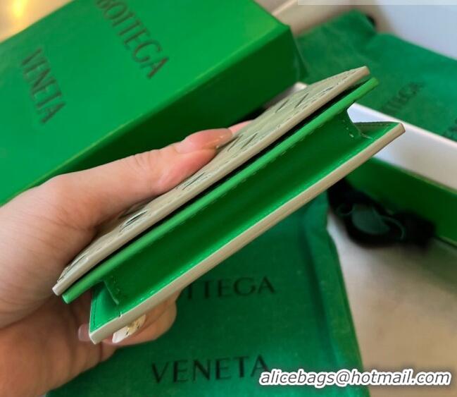 Inexpensive Bottega Veneta Intrecciato Leather Business Card Case Wallet Travertine/Parakeet 605720 Green 2023