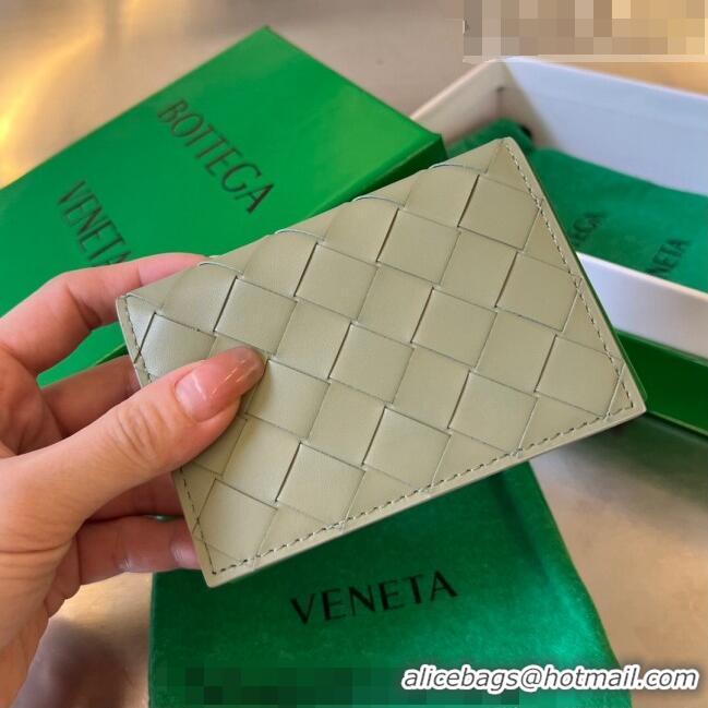 Inexpensive Bottega Veneta Intrecciato Leather Business Card Case Wallet Travertine/Parakeet 605720 Green 2023