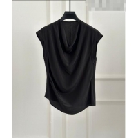 ​Buy Inexpensive Women Silk Top W51912 Black 2023