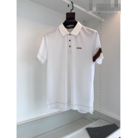Famous Brand ZEGNA Men's Cotton Polo Shirt M6319 White 2023