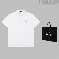 ​Unique Grade Fendi Men's Cotton Polo Shirt M6307 White 2023