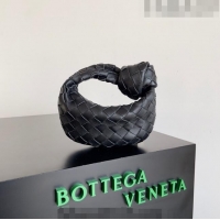 Inexpensive Bottega Veneta Candy Jodie Bag in Intreccio Leather 730828 Black/Silver 2023