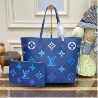 New Style Louis Vuitton Monogram Empreinte Neverfull MM M46514 Gradient Blue