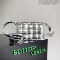 Promotional Bottega Veneta Small Padded Cassette Cross-body Bag 717506 Silver 2023