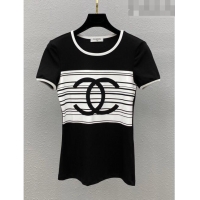 ​Free Shipping Discount Chanel T-shirt CH6605 Black 2023