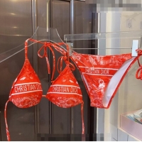 ​Most Popular Dior Toile de Jouy Two Pieces Swimwear D3116 Red 2023