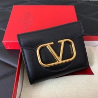 Most Popular VALENTINO Calfskin Wallet 4138 black