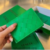 Promotional Bottega Veneta Intrecciato Leather Business Card Case Wallet Parakeet 605720 Green 2023