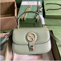 Good Quality GUCCI BLONDIE TOP-HANDLE BAG 735101 Light green