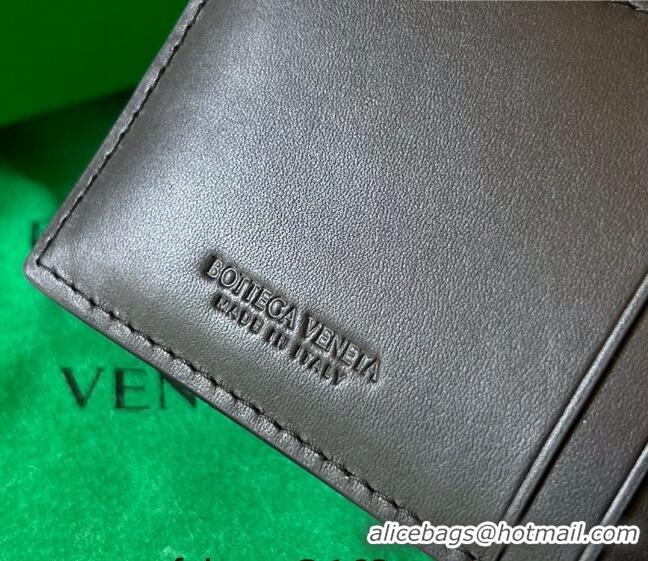 ​Inexpensive Bottega Veneta Cassette Credit Card Case with edge-stitching 748052 Black 2023