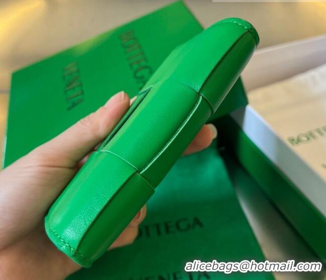 Inexpensive Bottega Veneta Cassette Business Card Case in Intrecciato Leather Parakeet 651396 Green 2023