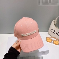 Luxury Discount Balenciaga Canvas Baseball Hat B0628 Light Pink 2023