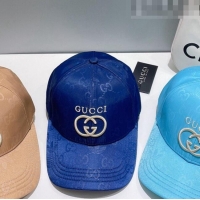 Top Quality Gucci GG Canvas Baseball Hat with Interlocking G 0628 Dark Blue 2023
