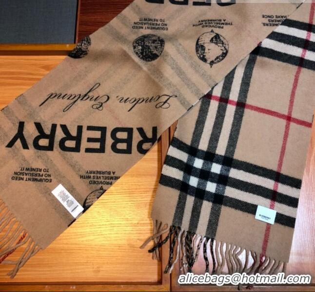 Good Product Burberry Check Cashmere Reversible Long Scarf 168x30cm B8810 2023