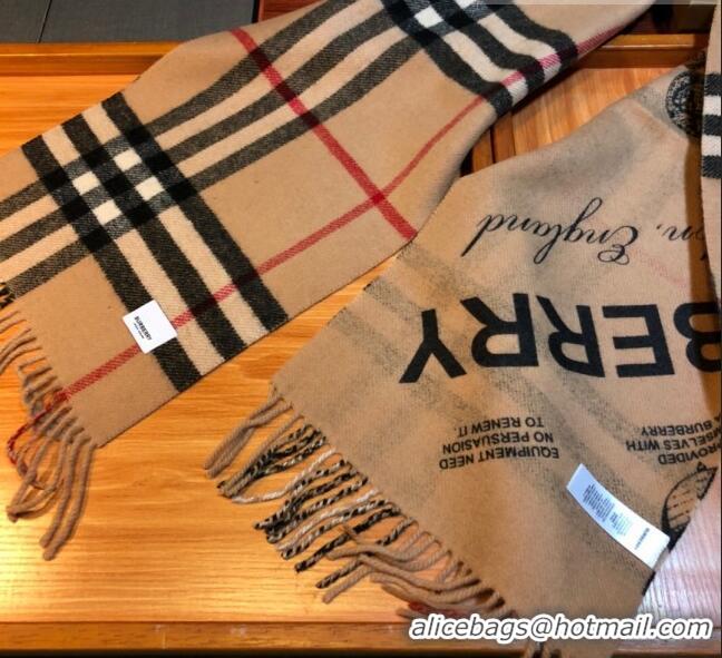 Good Product Burberry Check Cashmere Reversible Long Scarf 168x30cm B8810 2023