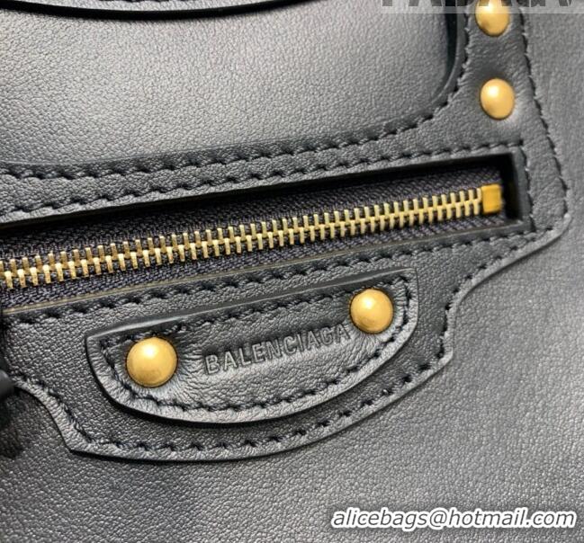 Promotional Balenciaga Neo Classic Mini Top Handle Bag in Smooth Calfskin 10439 Black/Gold