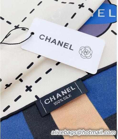 Good Taste Chanel Silk Bandeau Scarf CH71817 White 2023