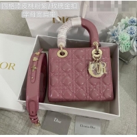 Famous Brand Dior Small Lady Dior My ABCDior Bag in Patent Leather CD6902 Pink 2023