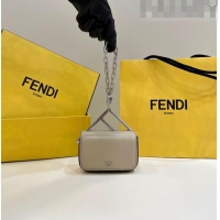 High Quality Fendi First Sight Nano Bag Charm in Glossy Leather 8609S Beige 2023