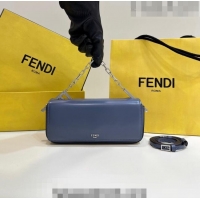 Popular Style Fendi First Sight Small Bag Charm in Glossy Leather 072M75 Blue 2023