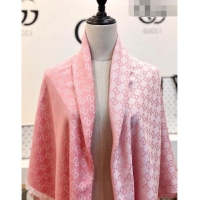 Shop Inexpensive Gucci GG Wool Silk Square Scarf 140cm 0309 Pink 2023