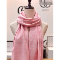 Buy Luxury Gucci GG Wool Long Scarf 48x180cm 0803 Light Pink 2023