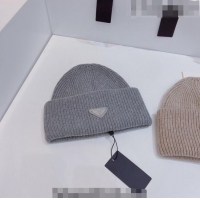 Good Quality Prada Knit Hat 0802 Grey 2023