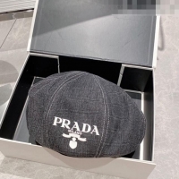 Well Crafted Prada Denim Beret Hat PR8151 Grey 2023