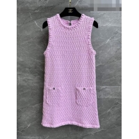 Spot Discount Chanel Knit Dress CH71208 Pink 2023