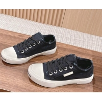 Good Quality Balenciaga Paris Low-top Sneakers in Destroyed Canvas Black 524038