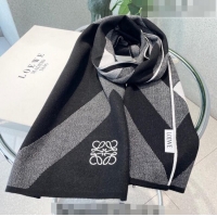 Super Quality Loewe Cashmere Knit Scarf 32x180cm 0104 Black 2022