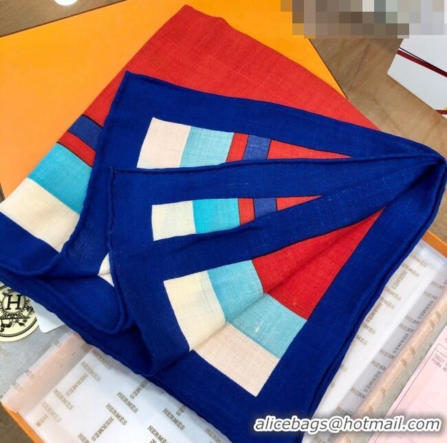 Inexpensive Hermes Cashmere & Silk Square Shawl Scarf 140x140cm H42634 Red/Blue 2023