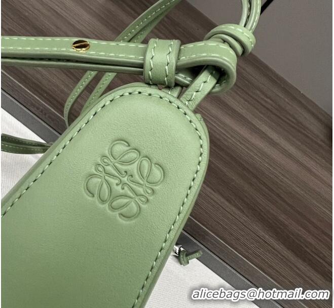 Luxury Discount Loewe Original Leather Shoulder Handbag C923 Green