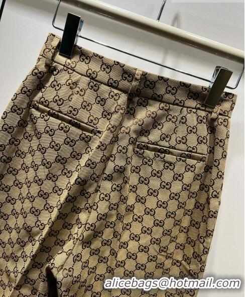 ​Buy Cheap Gucci GG Cotton Jacquard Pant G8342 Brown 2023
