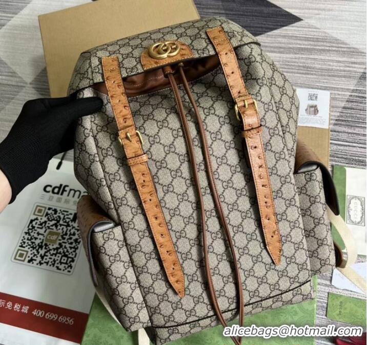 Top Quality GUCCI BACKPACK WITH DOUBLE G 710859 Brown