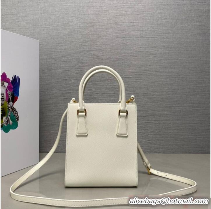 Buy Cheap Prada Saffiano leather handbag 1BA358 White