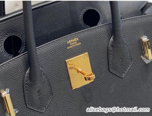 Promotional Hermes Epsom Birkin 30cm Bag 0616 Black/Gold