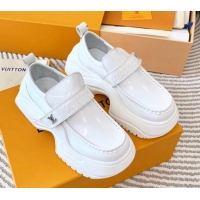 Sophisticated Louis Vuitton LV Archlight 2.0 Platform Loafers in Glazed Leather White 821047