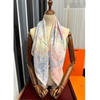 Well Crafted Hermes Silk Sqaure Scarf 90x90cm 061307 Pink 2023