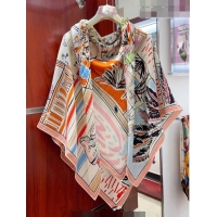 Famous Brand Hermes Rayures d'Ete Shawl Scarf 140cm H3001 Pink 2023