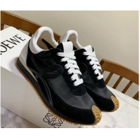 Unique Style Loewe Suede & Fabric Sneakers Black 111744
