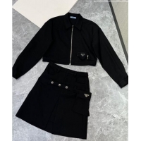 ​Cheapest Prada Jacket and Skirt P91317 Black 2023
