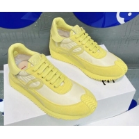 Perfect Loewe Flow Silk & Suede Sneakers Yellow 229123