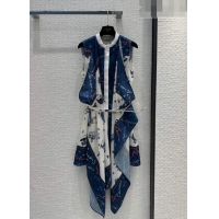 ​Well Crafted Fendi Dress F71304 Blue/White 2023