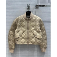 ​Grade Quality Dior Jacket M in Quilted Nylon and Padded Cotton D08234 Beige 2023