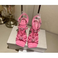 Unique Style Jimmy Choo Indiya Sandals 10cm in Nappa Leather Candy Pink 704050