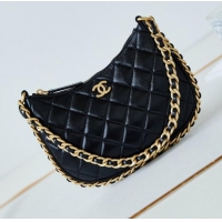 Luxury Discount Chanel HOBO HANDBAG AS4378 Black