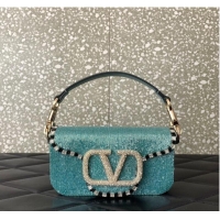 Affordable Price VALENTINO V-logo MINI LOCO bag beads 5032B light blue