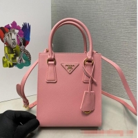 Low Price Prada Saffiano leather handbag 1BA358 Pink