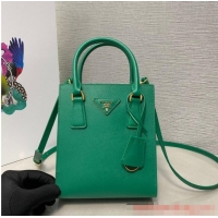 Affordable Price Prada Saffiano leather handbag 1BA358 Green